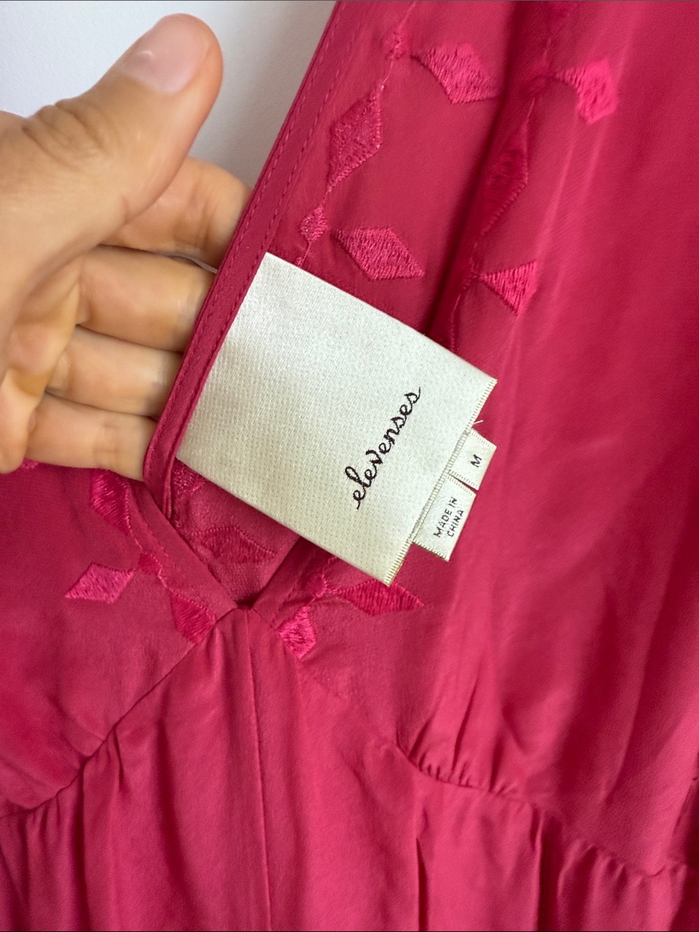 Anthropologie elevenses Embroidered Silk Jumpsuit - Picture 7 of 7